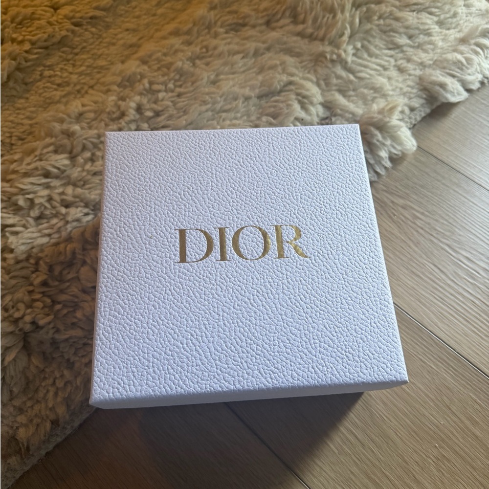 Dior White Textured Box with Gold Logo